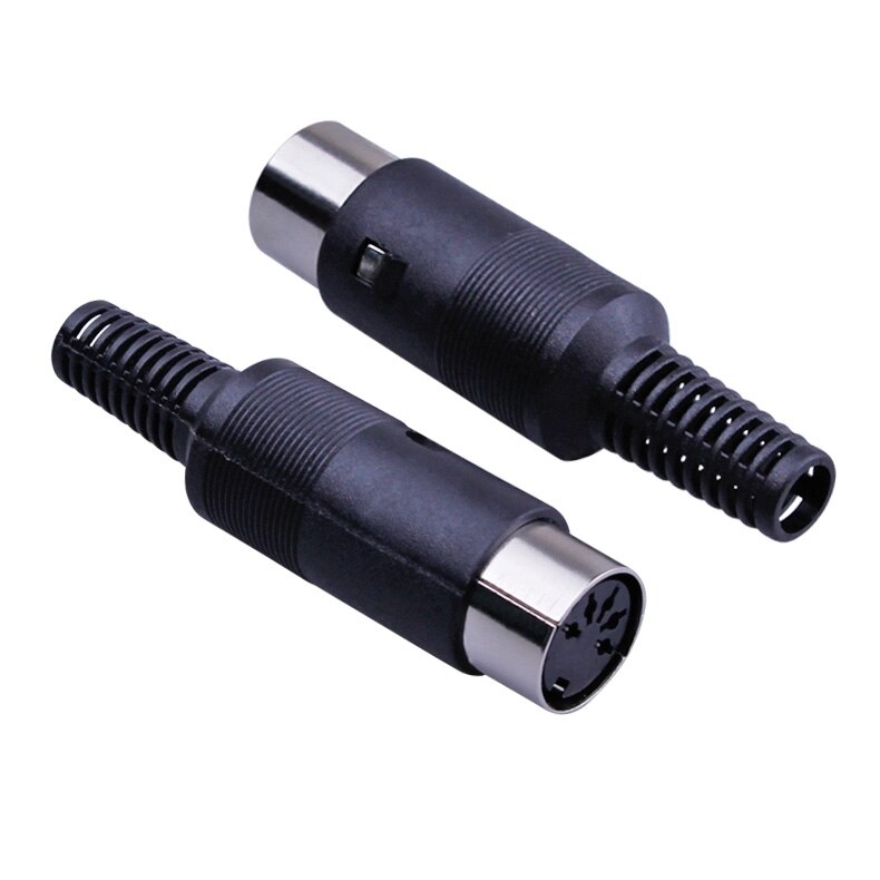 50 stuks 4 Pin 4-Pin 4Pin DIN man Vrouw Plug Connector Kabels soldeerbout DIY Connector met Plastic handvat: Female plug