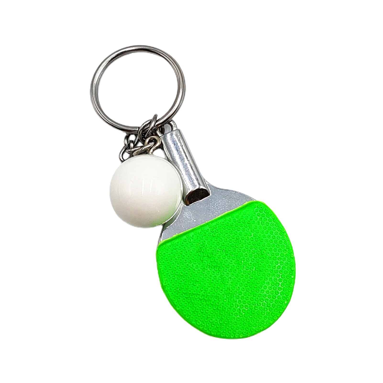 2 Stuks Sport Ping Pong Tafeltennis Bal Badminton Bowling Bal Sleutelhanger Sleutelhanger Sleutelhanger Sleutelhanger Souvenir: Green