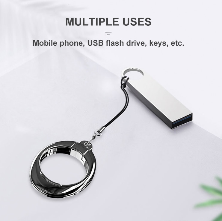 Mobile phone lanyard Metal ring ring Dual-purpose bracket lanyard Unisex U disk mobile phone lanyard anti short lanyard