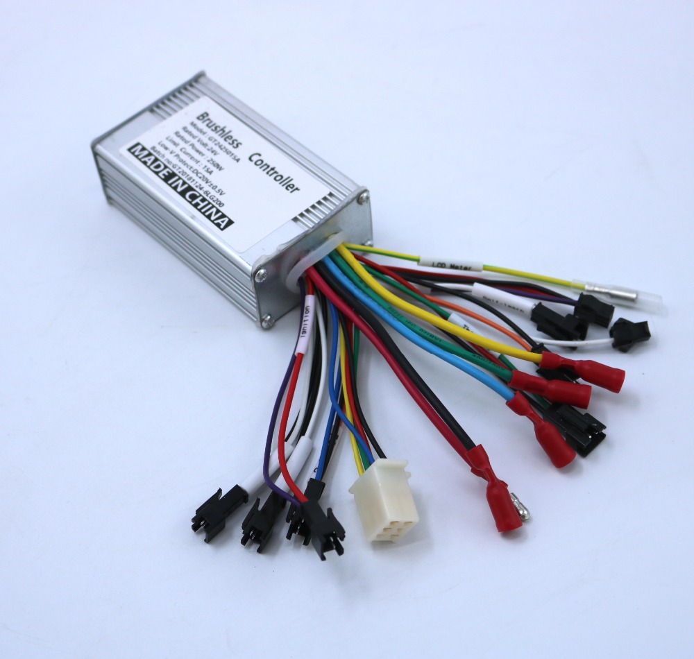 24V 250W Brushless DC motor controller E-bike controller dual mode sensor/sensorless bldc controller