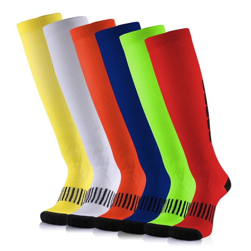 Unisex Sport Football Soccer Long Socks Durable Mixed Color 6pairs/Lot Sports Socks Middle Baseball Hockey Socks