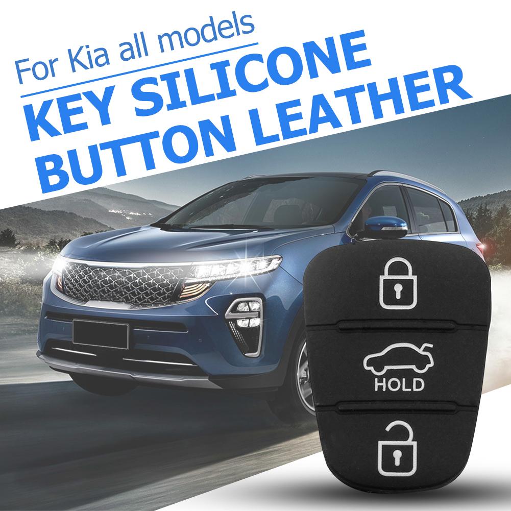 Coque De Clé De Voiture En Silicone à 3 Boutons Pour Kia Rio K2 Et