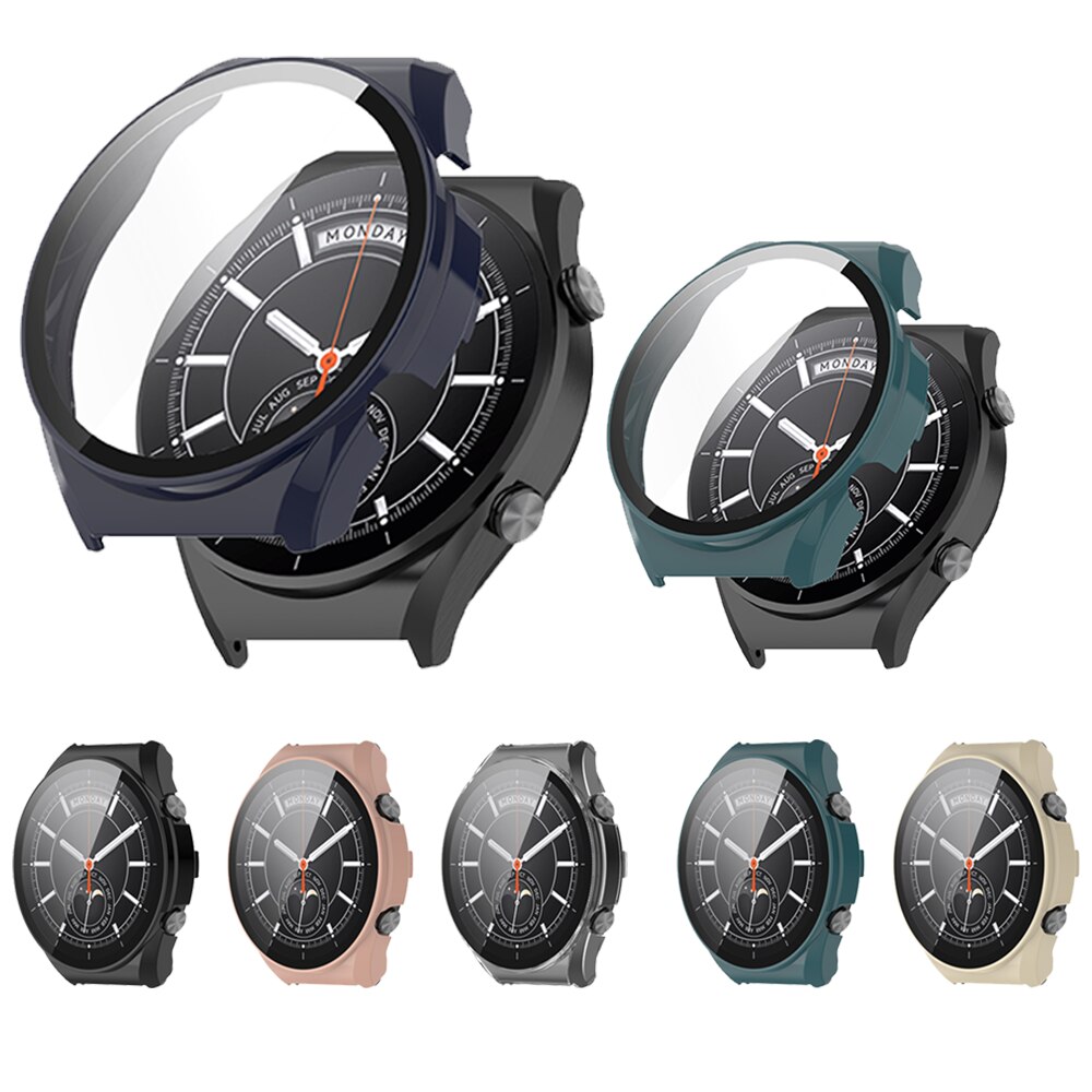 Helskärmsskydd för xiaomi watch  s1, smartwatch-fodral, datorskal med glasfilm för mi watch lite-tillbehör