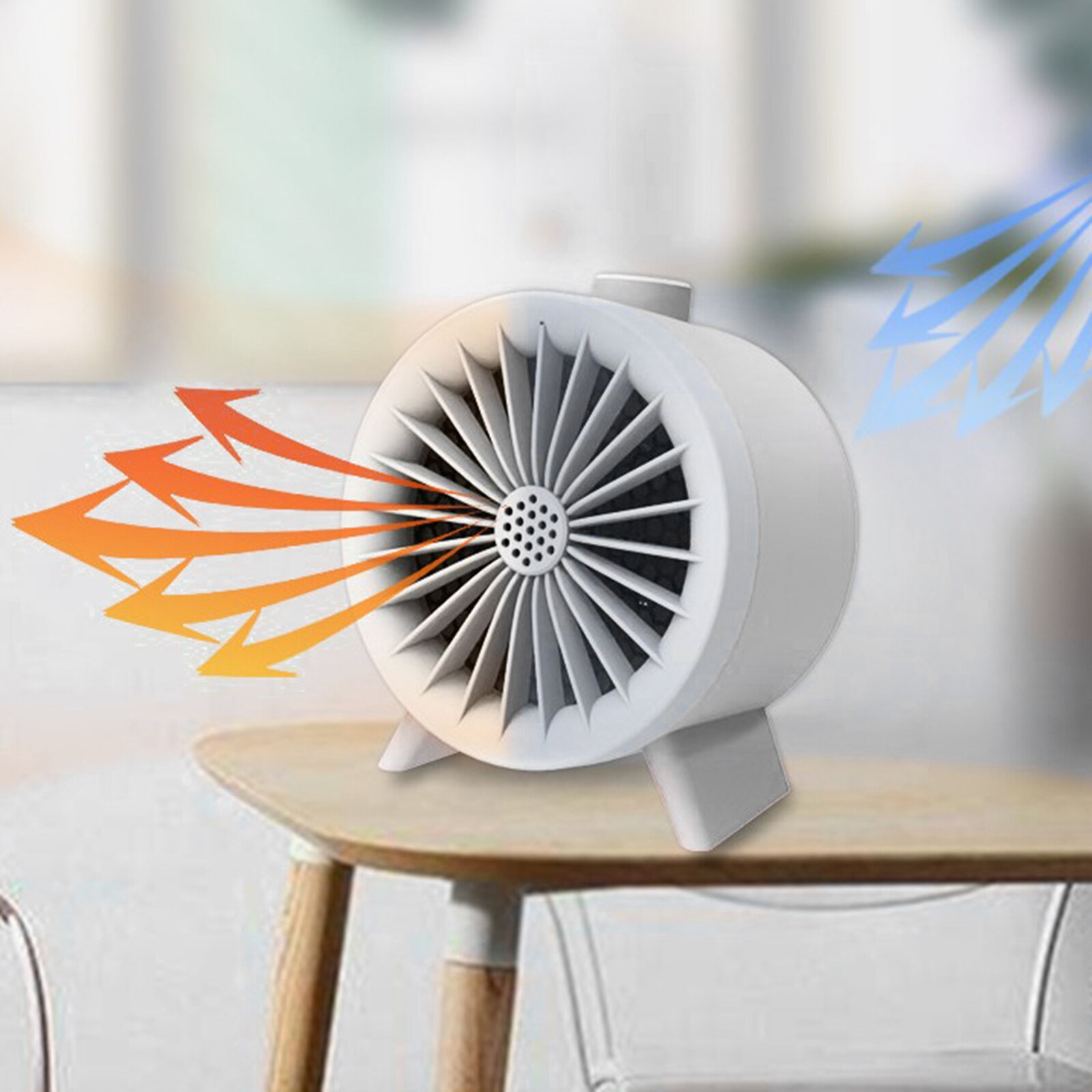 Electric Space Heater Indoor Auto-Off Adjustable Quiet Personal Fan Safety Thermostat Bedroom Living Room Home Floor Decor