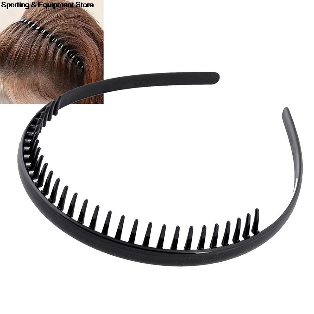 1 Pc Mannen/Vrouwen Hoofdband Getande Haarband Sport Hoofdband Zwart Draagbare Haarband