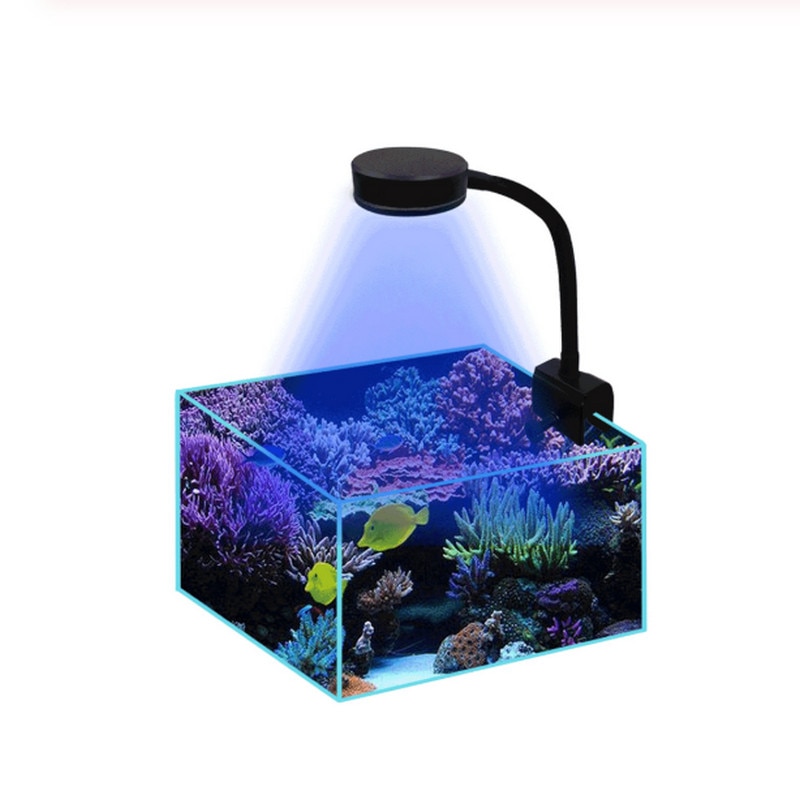 Akvarium ledet lys 18w havvand lys 3w chips saltvand belysning klip lampe marine koralrev fisk tank solopgang solnedgang – Grandado