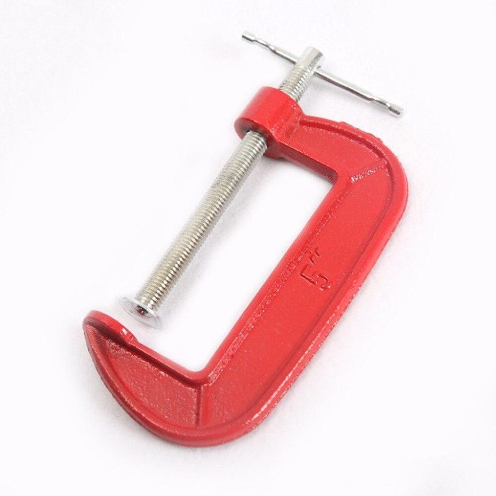 Bulk Pack Of 5 Heavy-Duty 6-Inch G-Clamps - Solid Cast Iron For Woodworking & Metalworking