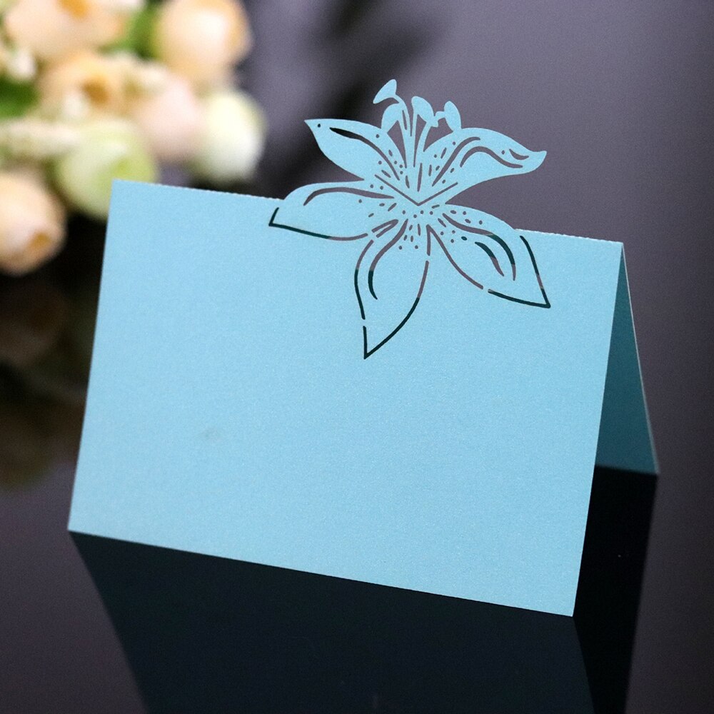 50pcs White Lace Name Place Cards Wedding Decoration Table Decor Table Name Message Greeting Card Baby Shower Party Supplies