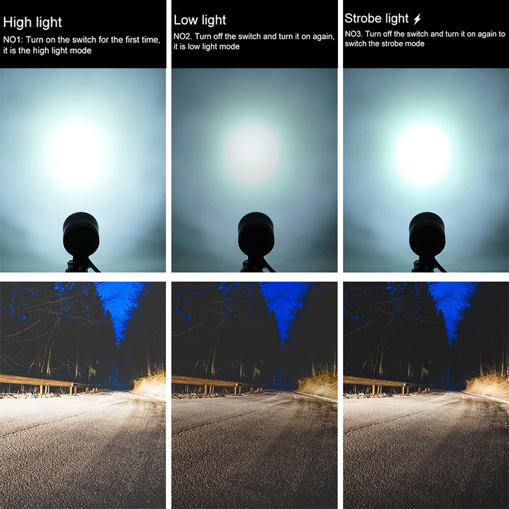 Faros delanteros Led adicionales de 60W para motocicleta, foco Universal para Moto, faro LED auxiliar para motocicleta, lámpara de coche de 12V y 24V, 2 uds.