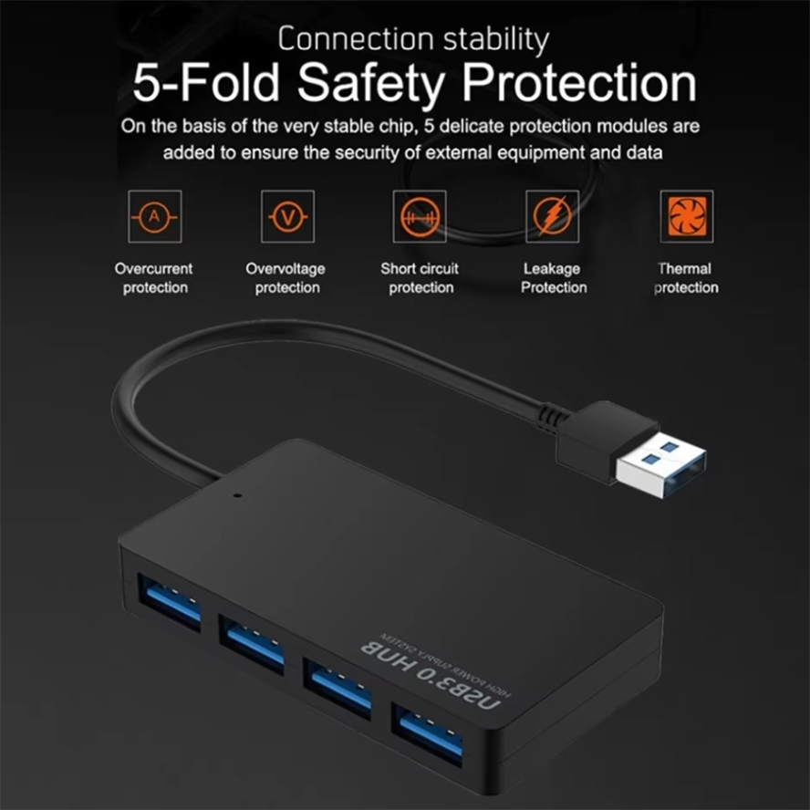 USB 3.0 HUB-adapter USB HUB 3.0 Extender 4-poorten Dockingstation Hoge snelheid datumoverdracht voor pc Laptop Accessoires USB-splitter