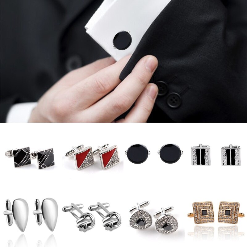 1 Pair Business Shirt Cufflinks Cuff Button Alloy Jewelry Party Decor Men's Wedding