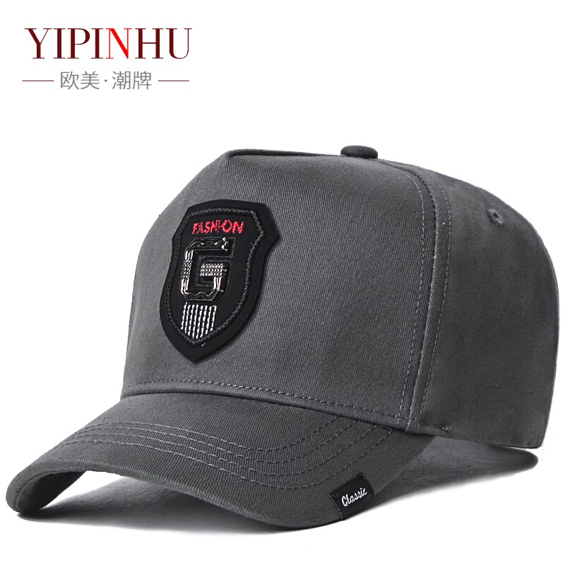 Casquette de baseball pour hommes, 55 à 60-65 cm, grande circonférence de la tête, haut à la , joker, loisirs à la: GRAY / XL 60-65cm