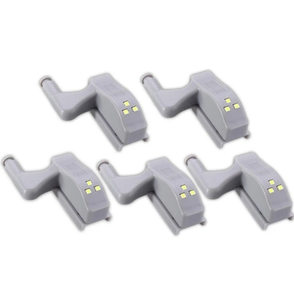 5/10Pcs LED Inner Hinge Lamp Under Cabinet Lights Universal Wardrobe Closet Sensor Lights For Kitchen Bedroom Closet Night Light: 5pcs-A