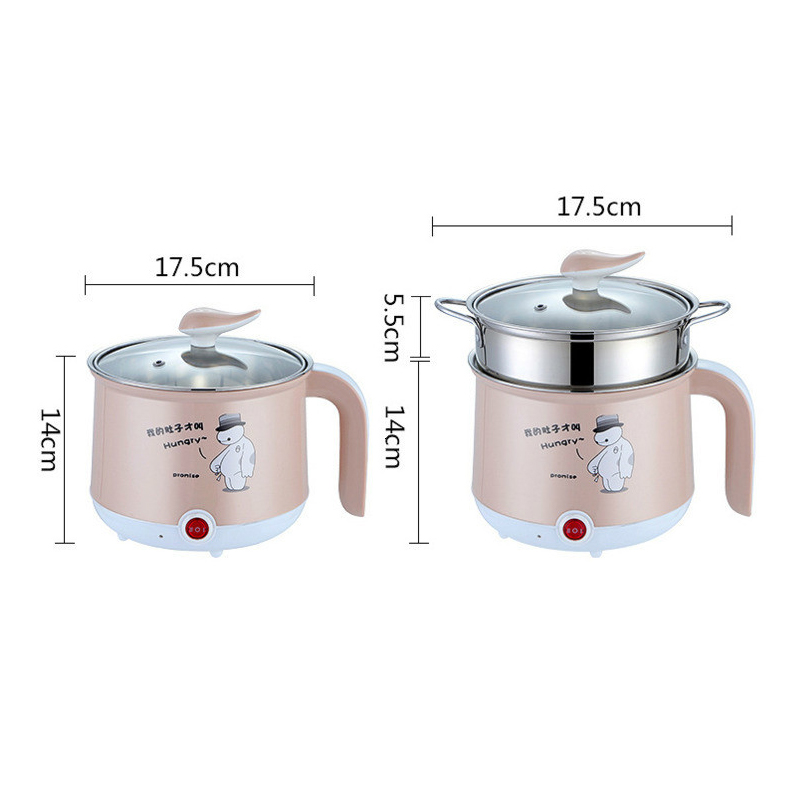 220V Mini Multifunction Electric Cooking Machine Single/Double Layer Available Pot Multi Electric Rice Cooker Non-stick pan