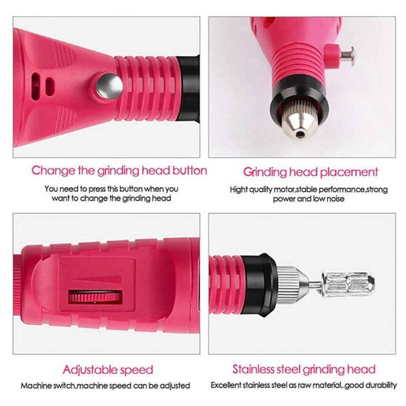 Electric Nail File Nail Care Electric Polishing Machine Manicure Treatments Kit Art File Drill Set