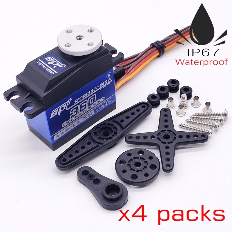 SPT5525LV-360 25kg SPT5535LV-360 35kg full metal gears standard digital servo 360 continuous rotation rotary RC Crawler capstan