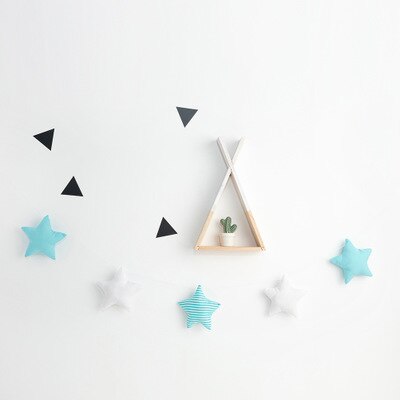 5 pièces étoiles tente corde suspendue chambre lit décoration pendentif nordique mur enfants chambre photographie jouet enfants noël accolade: Vert rayé