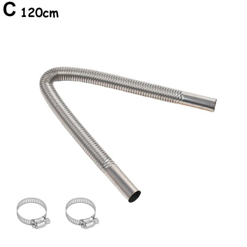 Heater Accessories Threaded Exhaust Pipe Steel Heater Exhaust Pipe Round Tube Gas Vent for diesel Tank Accessories: C