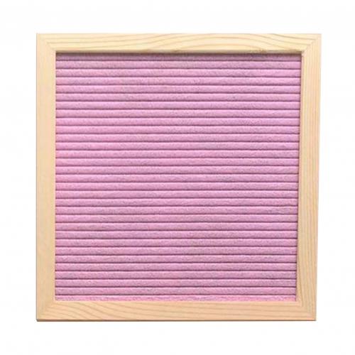 Handmade Square Frame Felt 460 Letter Set Message Board with Bracket Home Decor: Light Pink