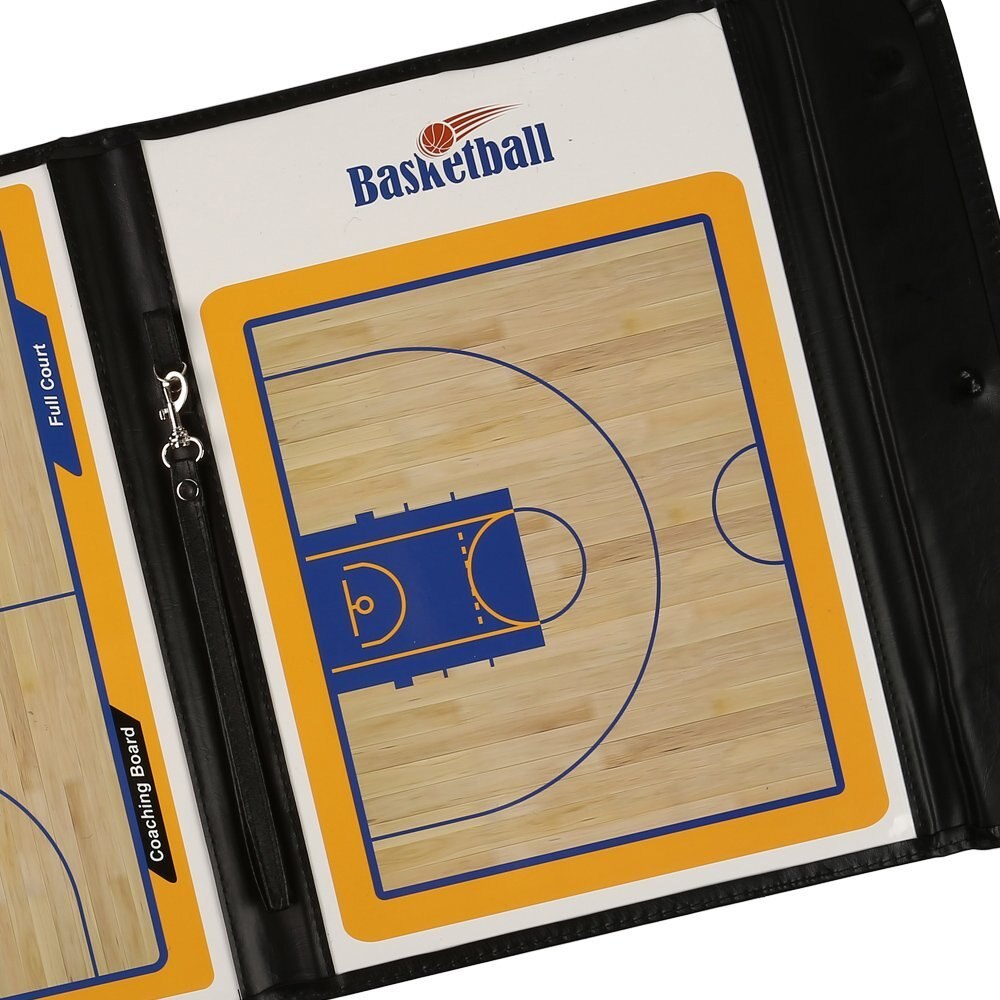 Basketball Coaching Board Folding Strategy Teaching Clipboard Coach Plate Book With Dry Erase Marker Pen Magnetic Tactics Kit