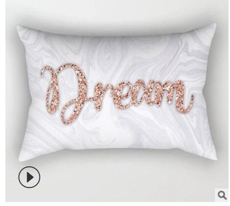 rettangolo casa decorazione cuscino coperchio rosa oro rosa quadrato federa ufficio decorazione gettare cuscini 30X50cm: F