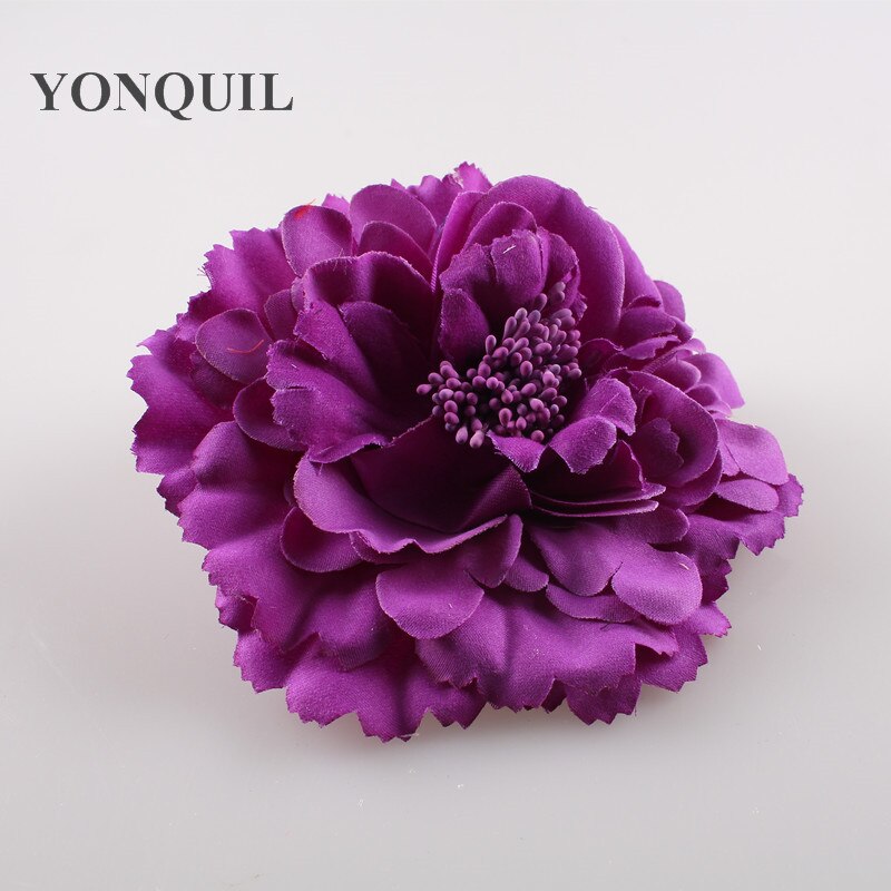 Vrouwen dames bloemen hoofdband bruid bruiloft haarband fascinators haaraccessoires fantasierijke veren hoofdtooi mesh huwelijk: Paars 