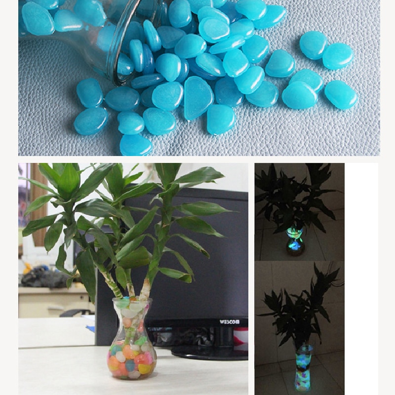 JOYLIVE – pierres décoratives pour Aquarium, pierres lumineuses qui brillent dans la nuit, pour le jardin, 20 pièces