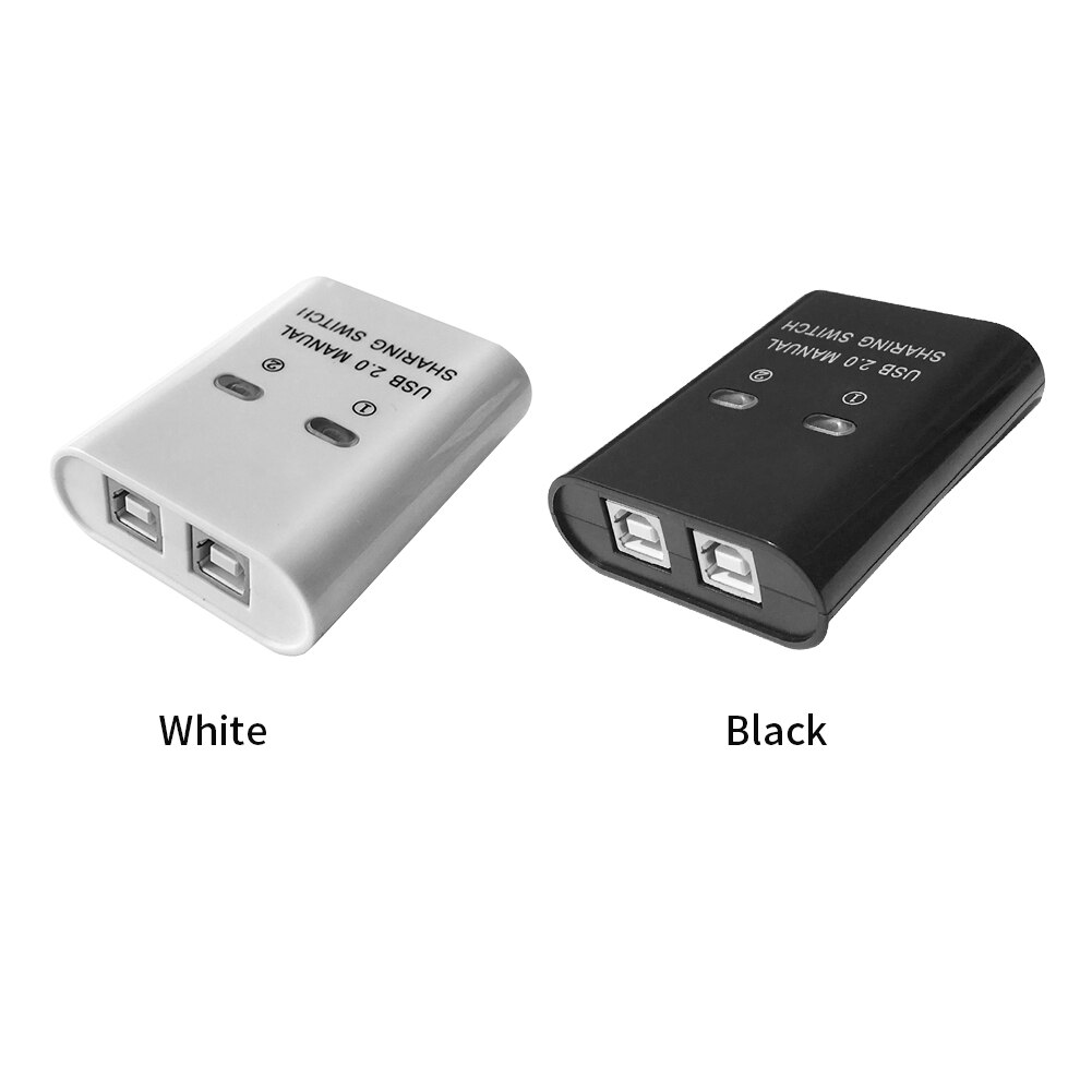 2In1 Out Usb Printer Hub Handleiding Lange Afstand 2 Port Home Office Compact Elektronische Knop Plug En Play Splitter Converter