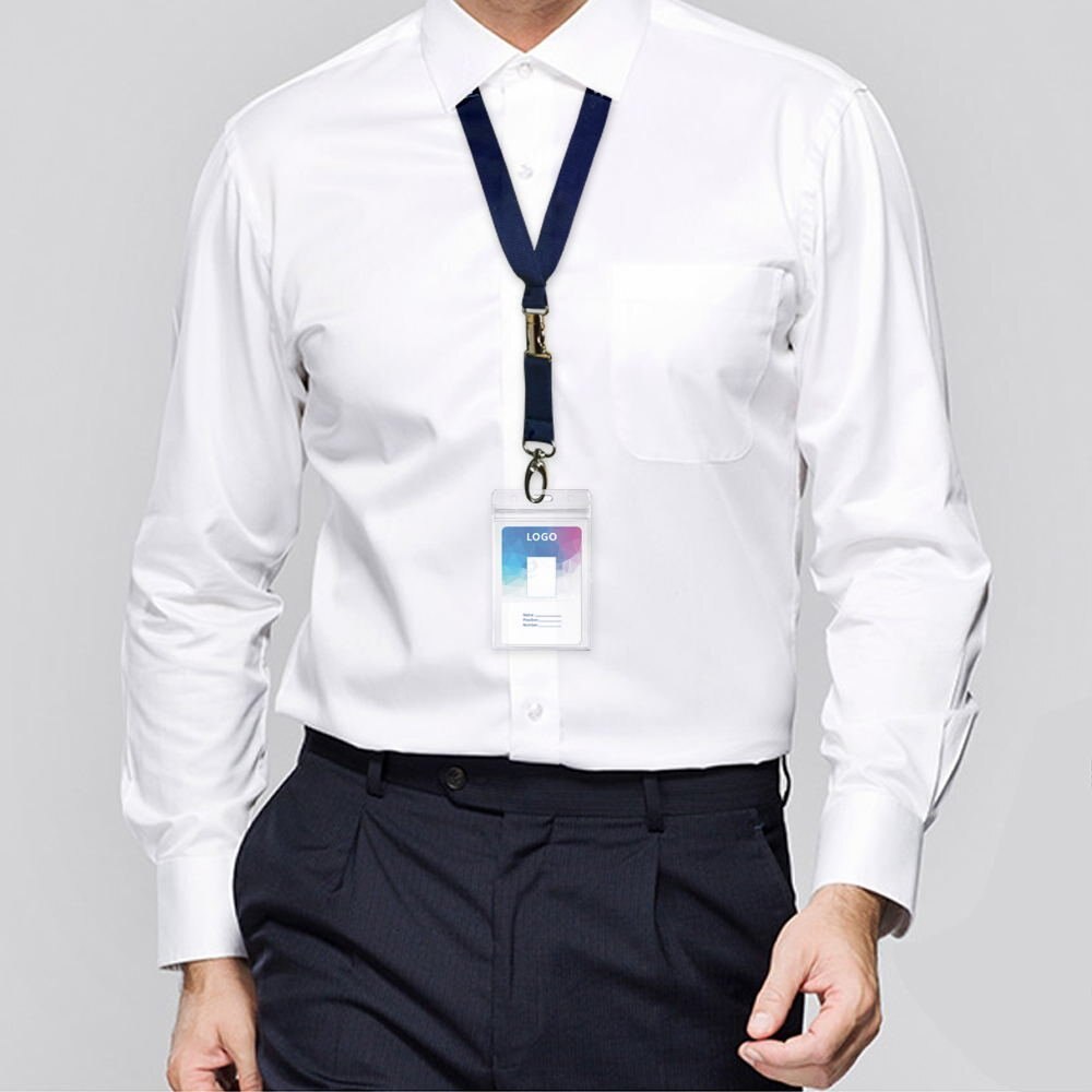 25 Pack Clear ID Badge Holder Waterproof With Resealable Zipper,Vertical Style,Fits Credit Cards, ID Name Badge Insert(25Pack)