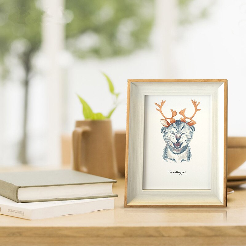 Nordic Style Photo Frame on Desktop 6/7/8/10 Inch Picture Frame For Home Decor Family Baby Photos Album marcos para fotos moldur