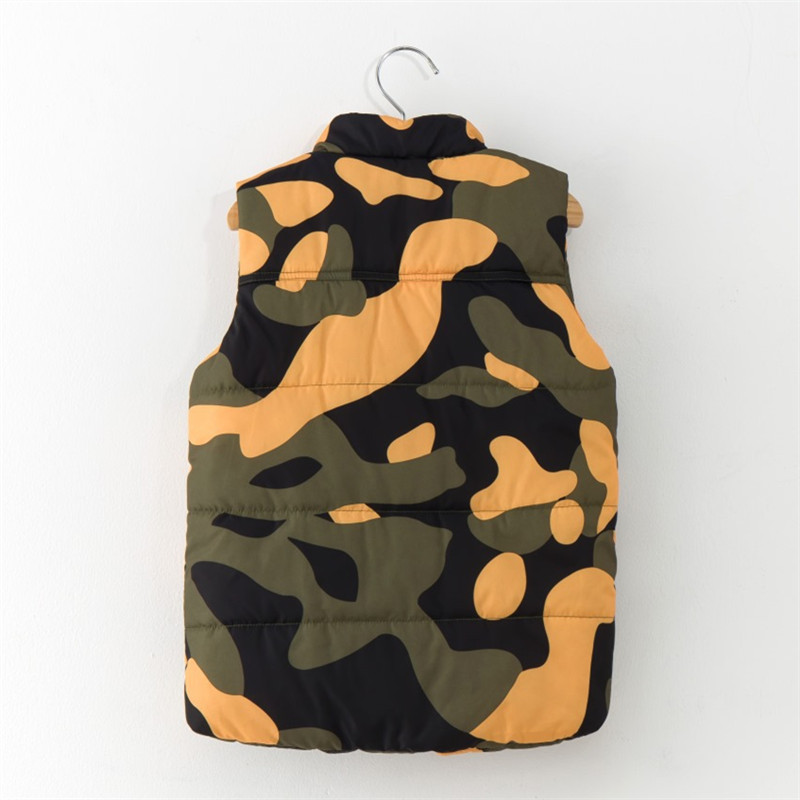 Dulce Amor hiver enfants veste gilet sans manches en coton rembourré Camouflage manteau vêtements d'extérieur pour enfants bébé filles garçons vêtements