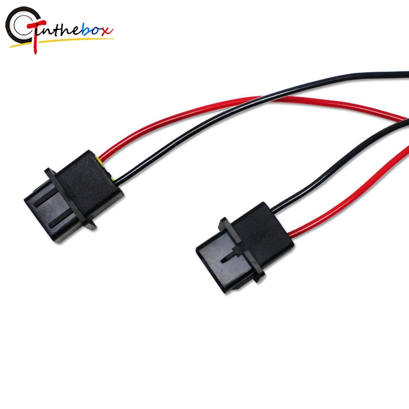 GTinthebox 2pcs P13W PSX26 Male Socket Extension Wiring Harness Adapter For DRL Headlights