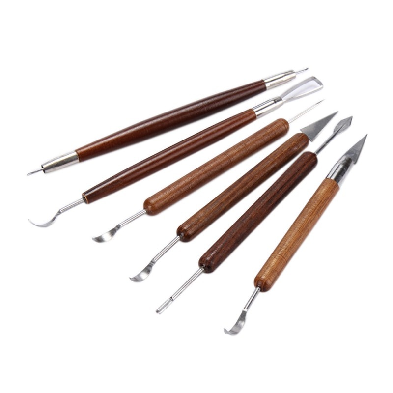 6 pcs Klei Gereedschap Polymeer Klei Aardewerk Keramiek Beeldhouwen Carving Modeling Tools Handgemaakte Ambachtelijke Kunst Mes Set