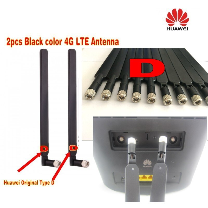 2pcs Original Huawei B525 E5186 B593 External Antenna Type D black color