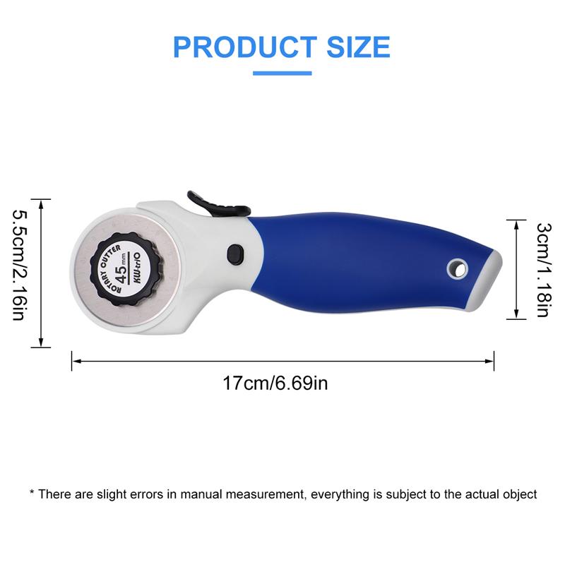 Handheld Rotary Cutter Draagbare Doek Cutter Duurzaam Papier Lederen Cutter Papier Cutter Lederen Cutter Mes Dagelijks Gebruik