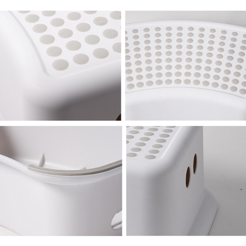 ELEG-2Pcs banco de plástico banquinho banheiro alimentação mão lavagem banho piso piano almofada footstool bebê curto não-deslizamento crianças pequenas