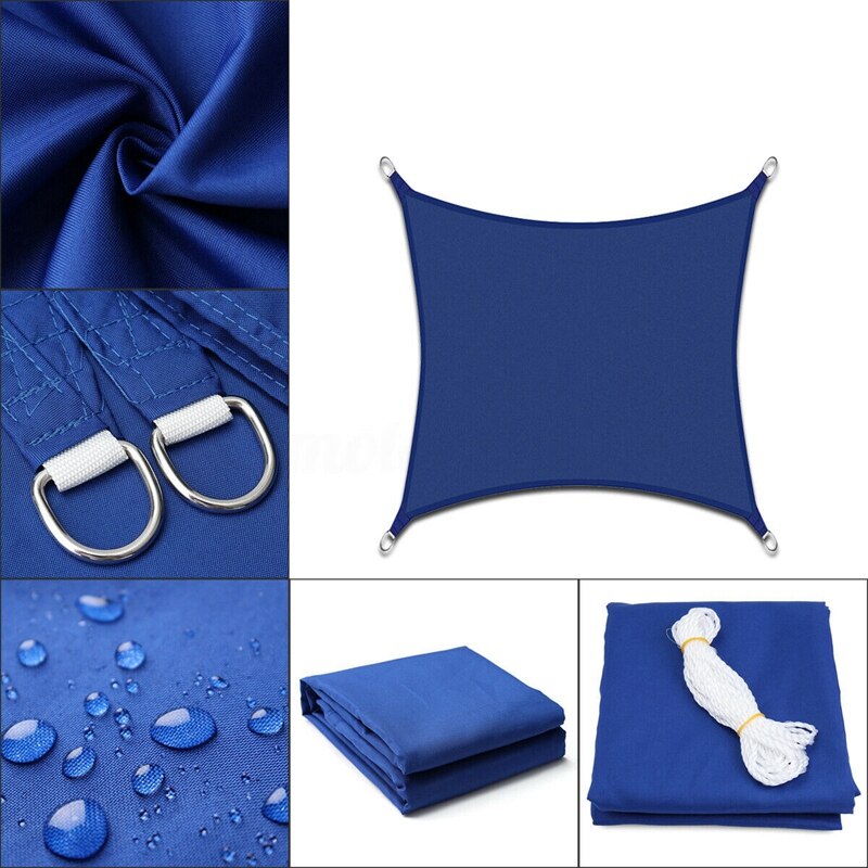 10X 10FT Square Awning Sun Shading Net UV Block Sun Shade Sail Perfect for Patio Outdoor Garden