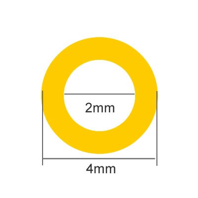 Tube en laiton creux capillaire, tube en cuivre de diamètre extérieur 2mm,3mm,4mm, paroi fine et épaisse de grand diamètre, H62: OD4 ID2