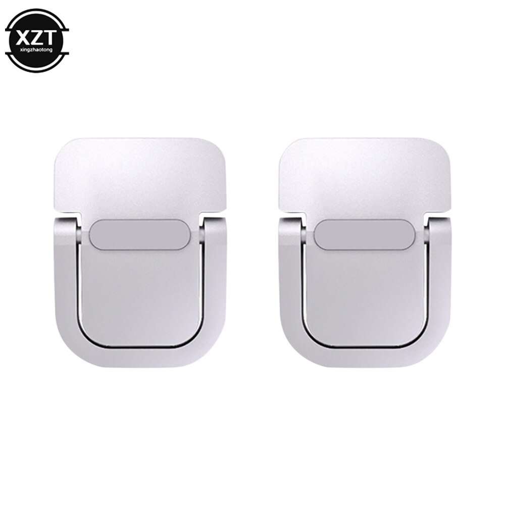 2pcs Universal Laptop Stand for Desk Computer Keyboard Stand Riser Aluminum Mini Portable holder for Macbook Air/Pro Bracket: Silver