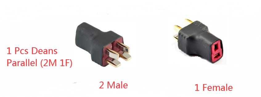 1 SZTUK Deans T Plug EC3 EC5 XT60 XT90 Równoległy adapter szeregowy Lipo Battery Converter Złącze Wtyczka DIY RC Model akcesoria: WHITE