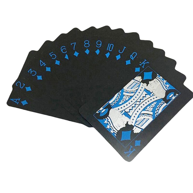 Waterproof Plastic Poker Playing CardsBlack PVC Poker Table Cards Classic Tricks Tool Deck