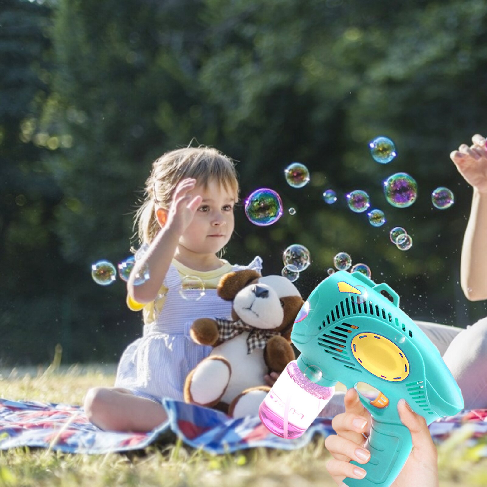 5-Gat Haai Bubble Machine Water Elektrische Bubble Speelgoed Draagbare Bubble Machine Automatische Bubble Generatie Kinderen # W