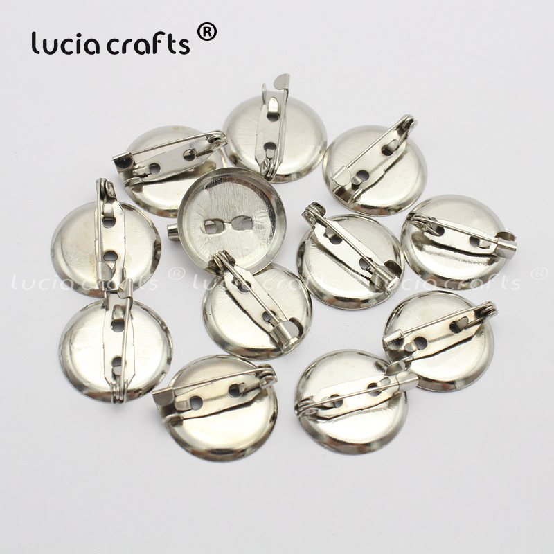 Multi sizes options Garment silver Safety Pin jewelry DIY for brooch and hair brooch round Back Base With Clip G1217