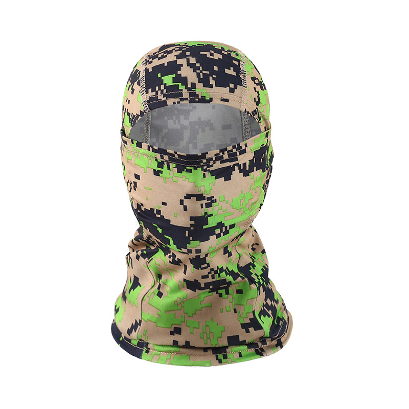 Pasamontañas de camuflaje máscara facial completa esquí bicicleta ciclismo caza cubierta para la cabeza bufanda Blaclava gorra Bandanas hombres: Rosa