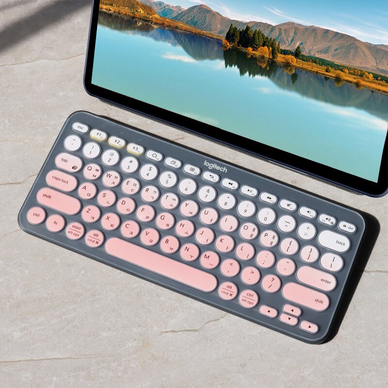 Housse de clavier sans fil pour Logitech K380, étui en Film Silicone souple et fin, coloré US, en coréen et en anglais