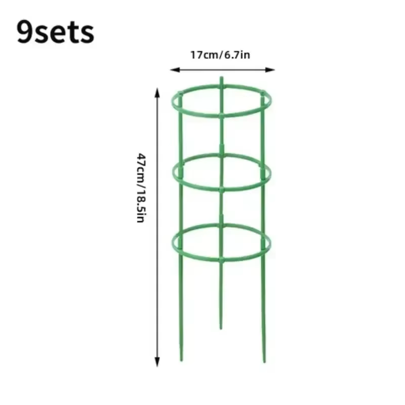 Juego de 12 soportes para plantas, estaca semicircular para enredaderas trepadoras, varilla de fijación para bonsái, soporte para estacas para plantas de jardín, soporte para anillos de flores: Naranja