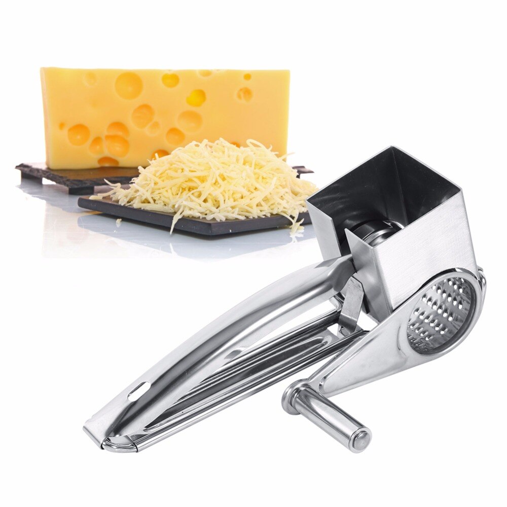 Multifunctional Cheese Cutter Slicer Shredder Rotary Ultra Sharp Cylinders Stainless Steel Drums & Slicer