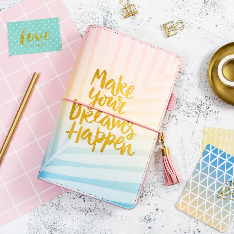 Lovedoki Dokibook A5 A6 notebook planner notebook Diary Agenda Pink gold Kawaii diy Organizer stationery