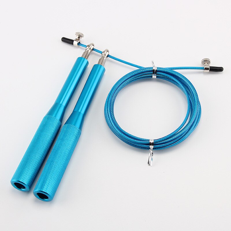 Adjustable Long Cable Fitness Rope Speed Jump Rope Skip For Workout Equipment Accessories Crossfit Training Gym Exercise Boxing: Blue
