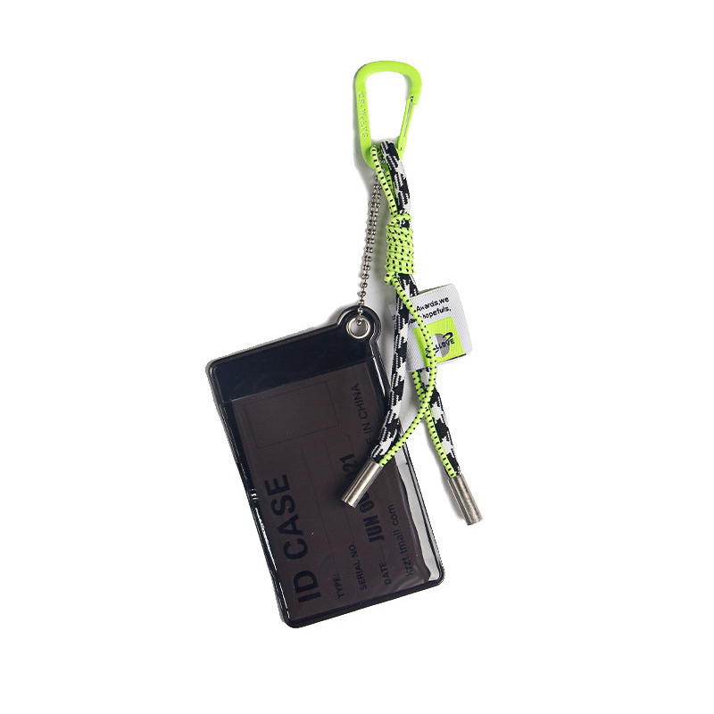 Card Holder Lanyard For Keys Fluorescent Color Key Chain Decorate Credential Holder: WHITE